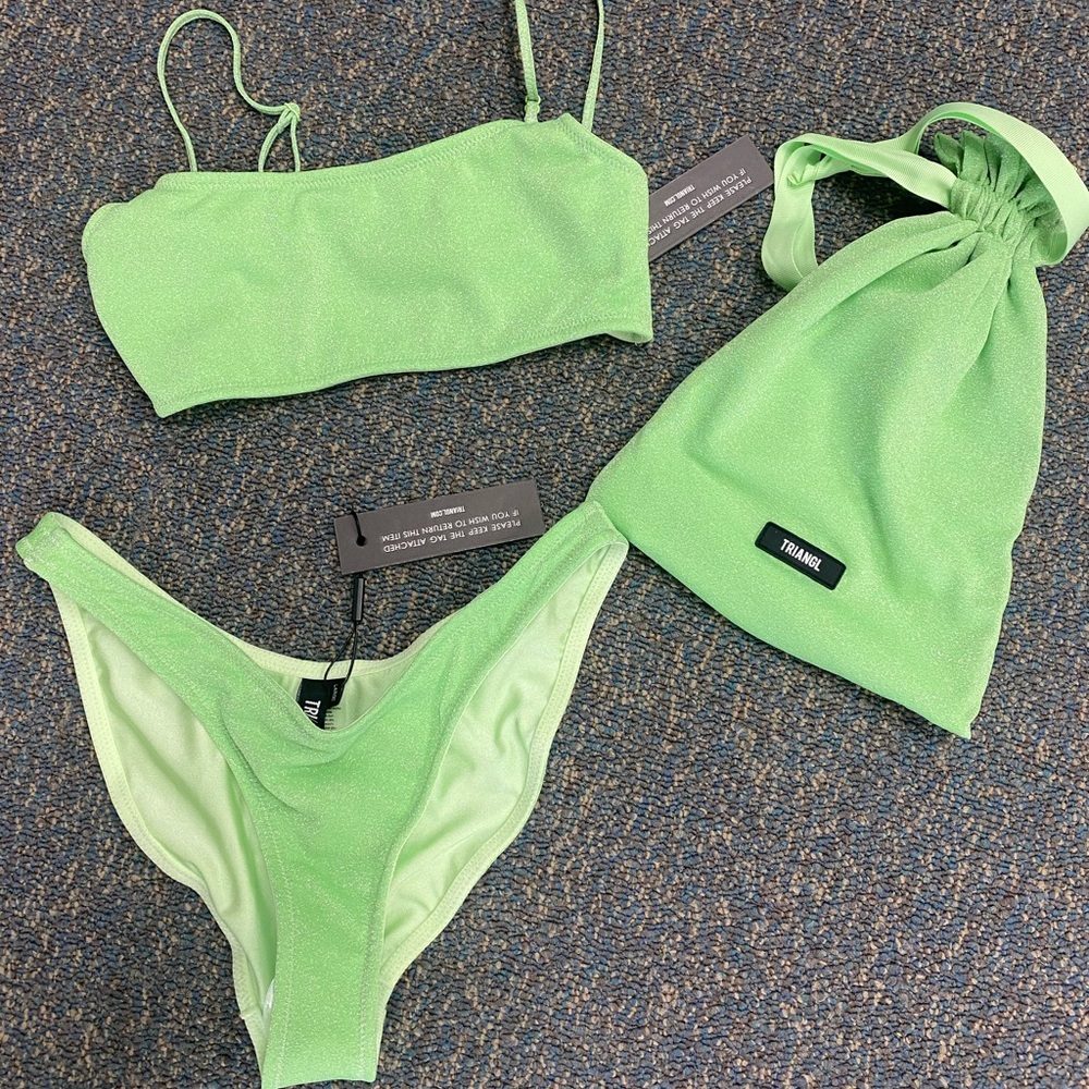 Triangl Lime sparkle bikin